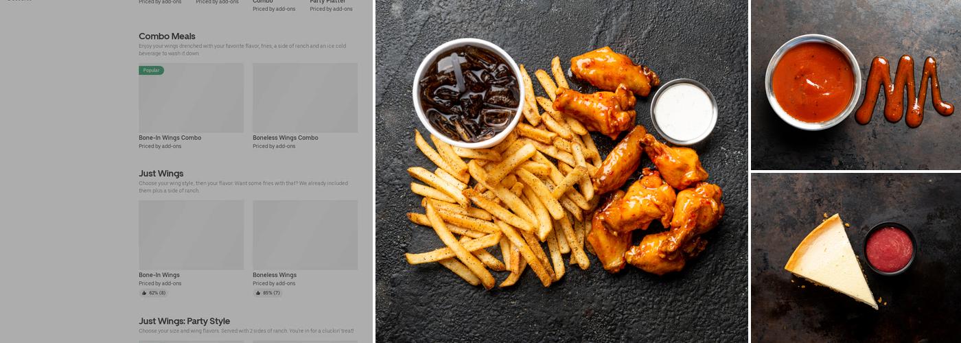 It's Just Wings Menu