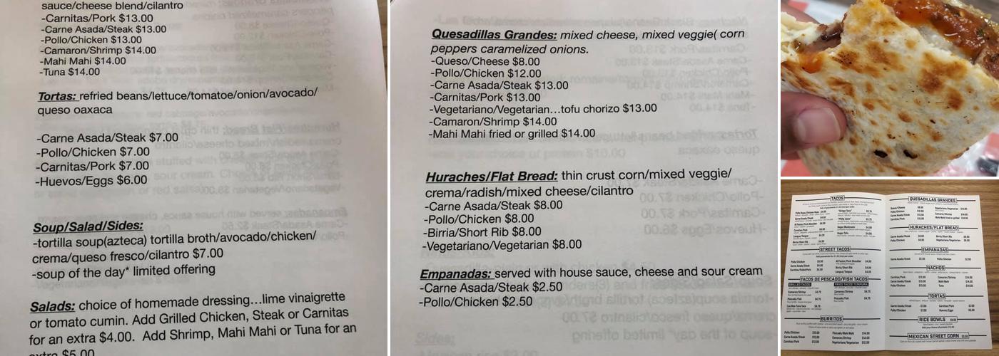 Las Olas Taqueria Menu