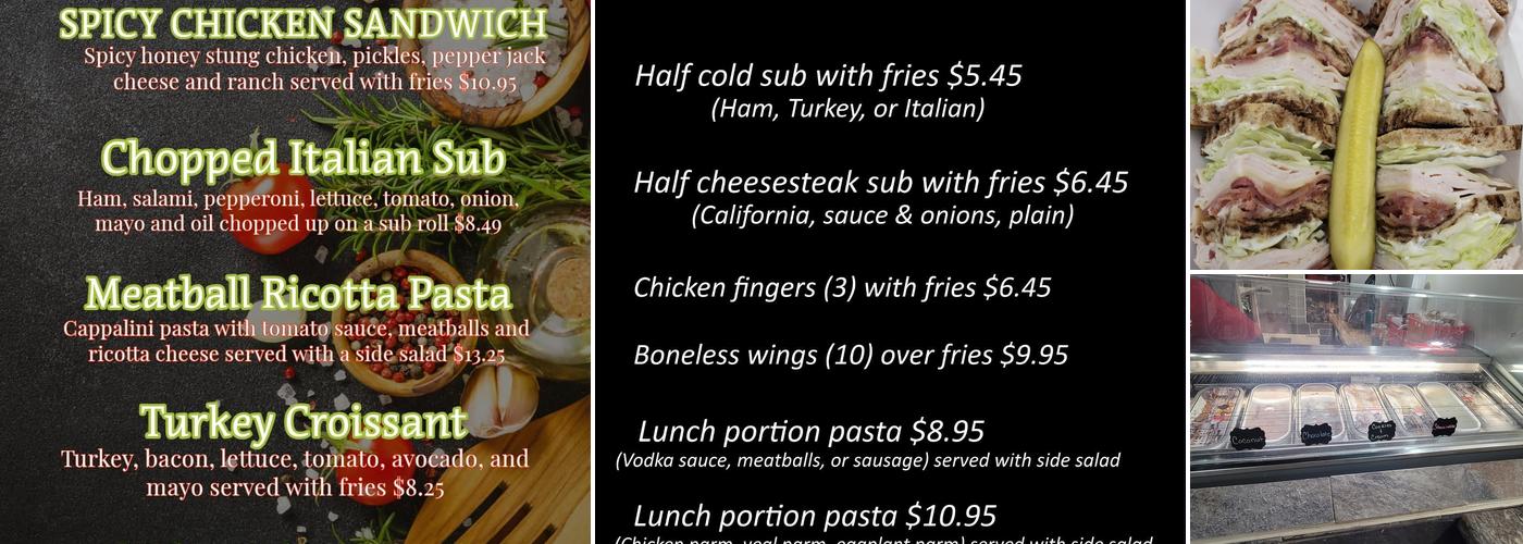 Fratello's bistro Menu