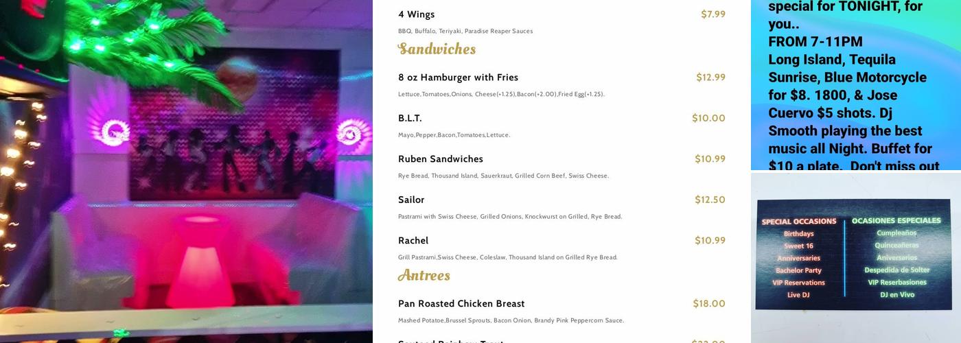 Paradise Restaurant Menu