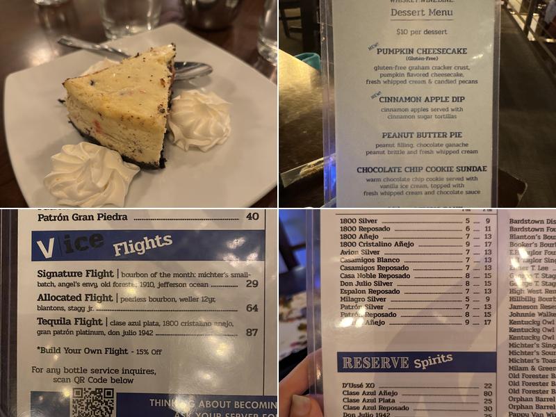 Vice Restaurant Menu