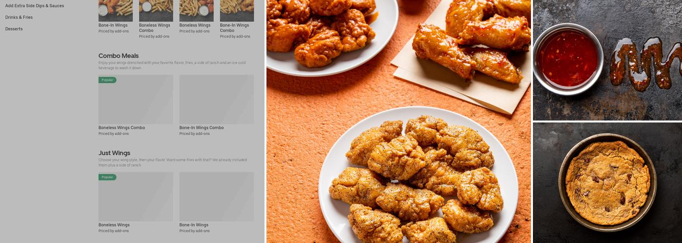 It's Just Wings Menu