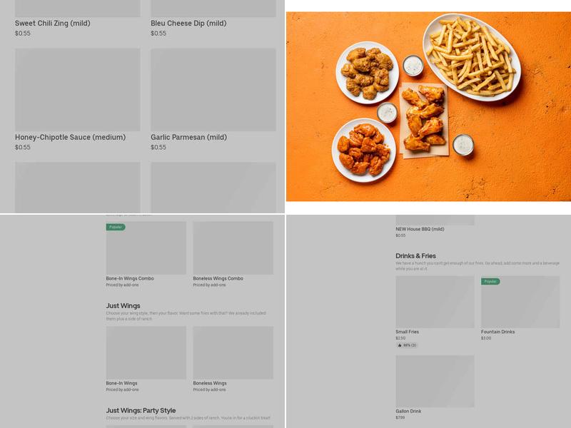 It's Just Wings Menu