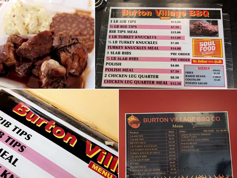 Burton Village BBQ Company Menu