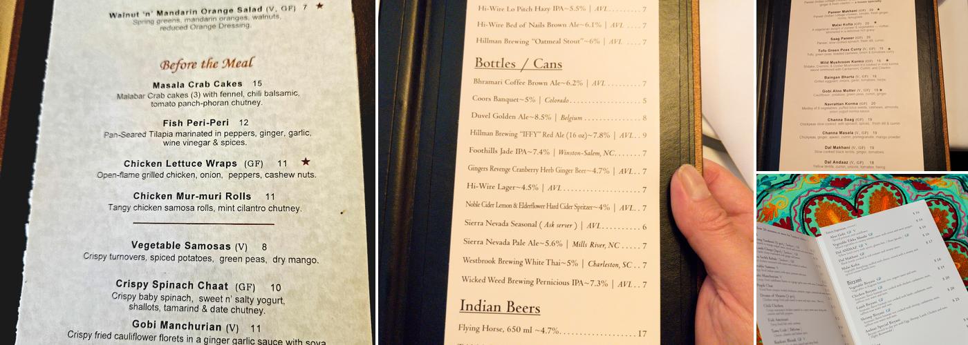 Andaaz Menu