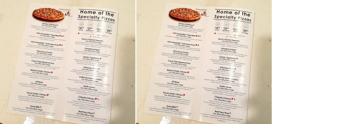Pizza Guys Menu