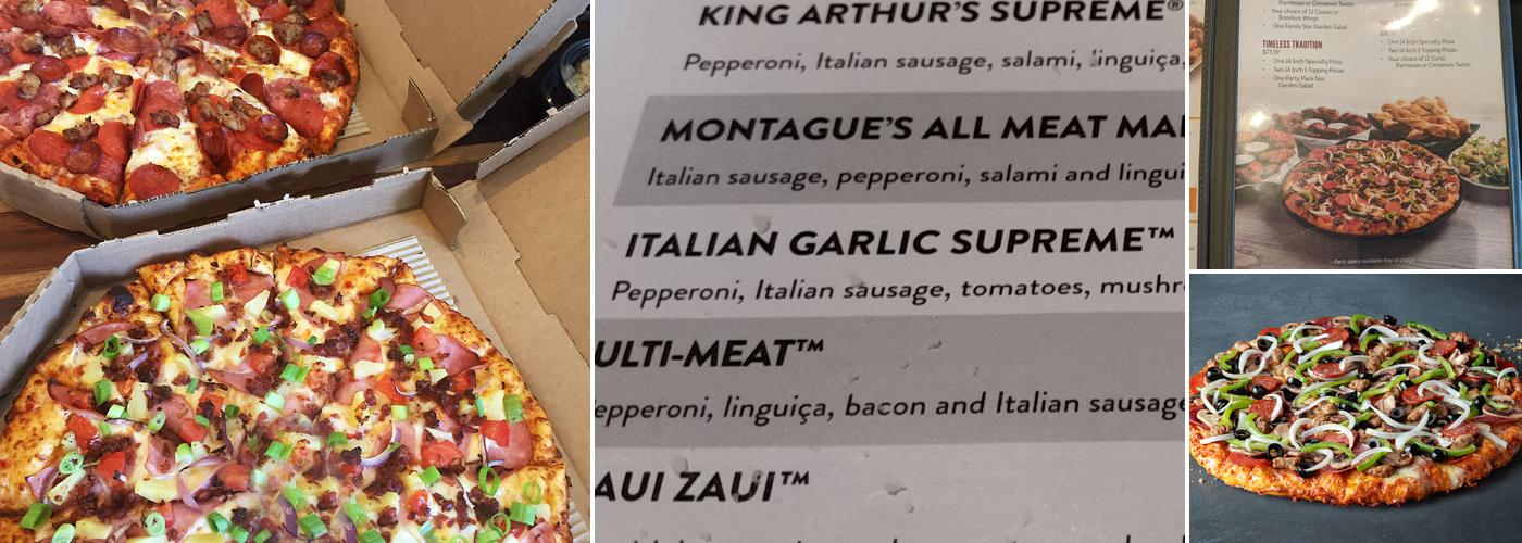 Round Table Pizza Menu