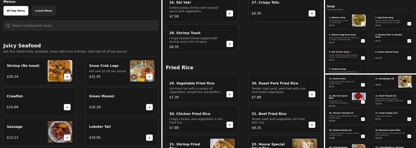Great Wall Menu