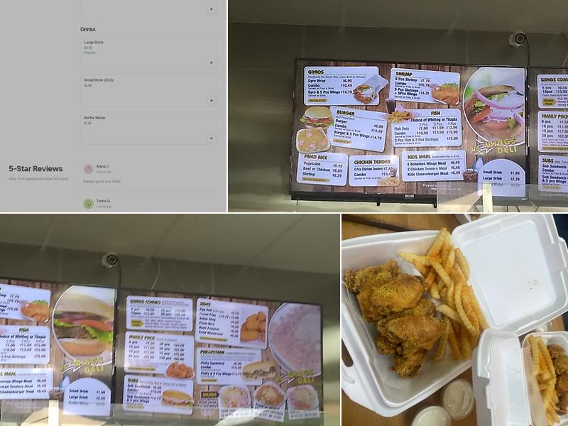 US Wings & Deli Menu