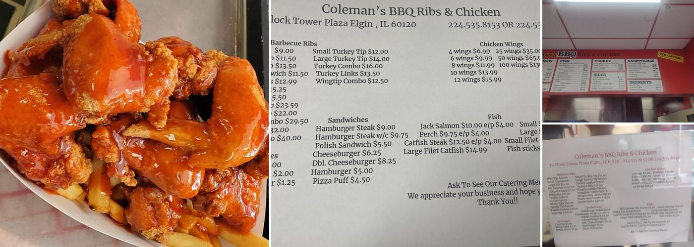 Coleman's BBQ Elgin Menu