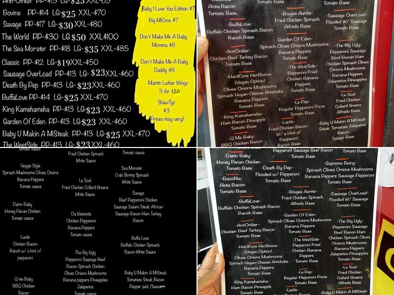 Can a brotha get a slice Menu