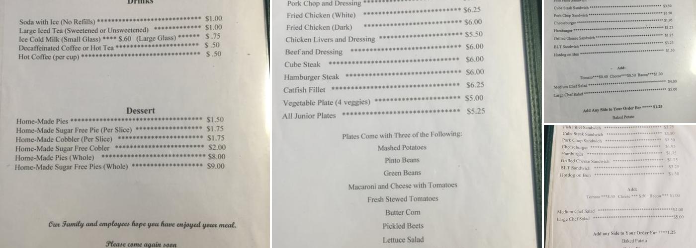 Blue Haven Cafe Menu