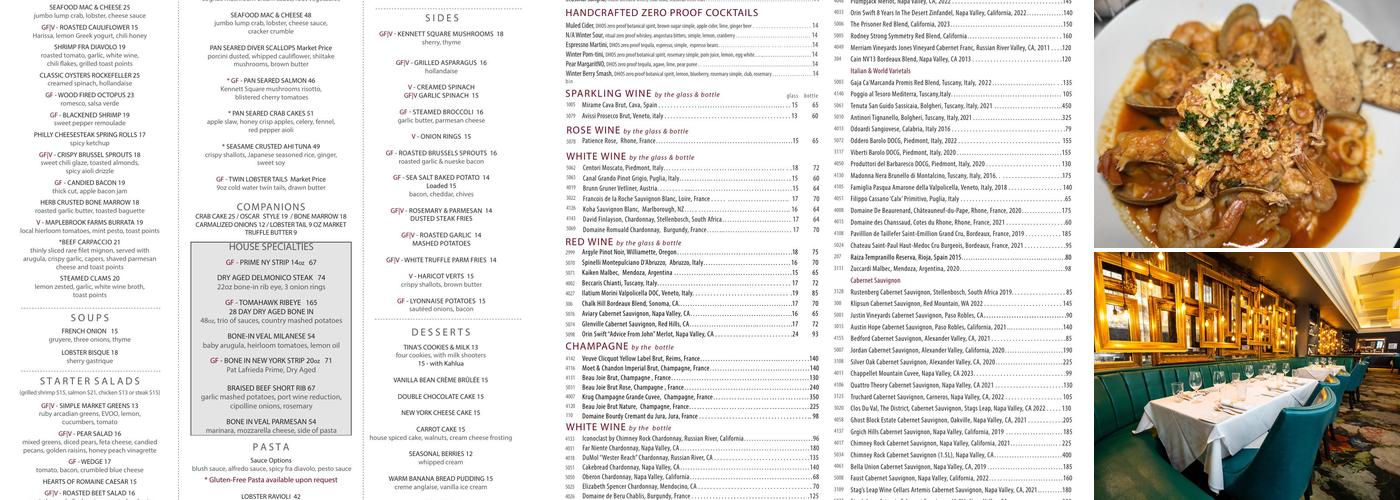 DePaul's Table Menu