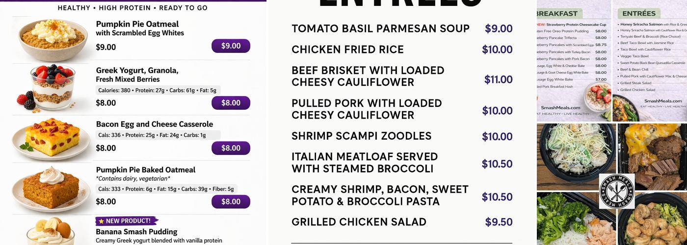 SmAsh Meals Menu