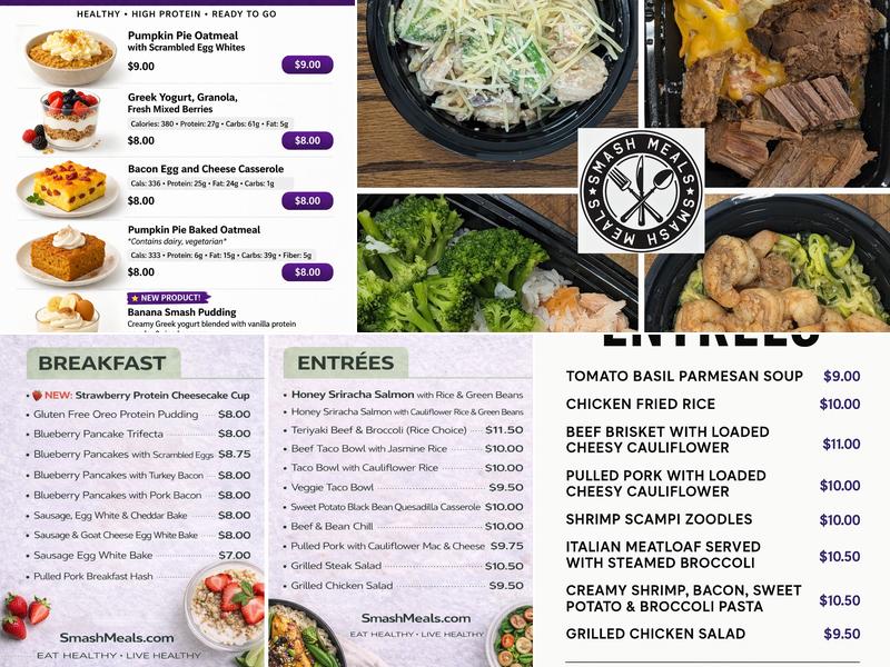 SmAsh Meals Menu