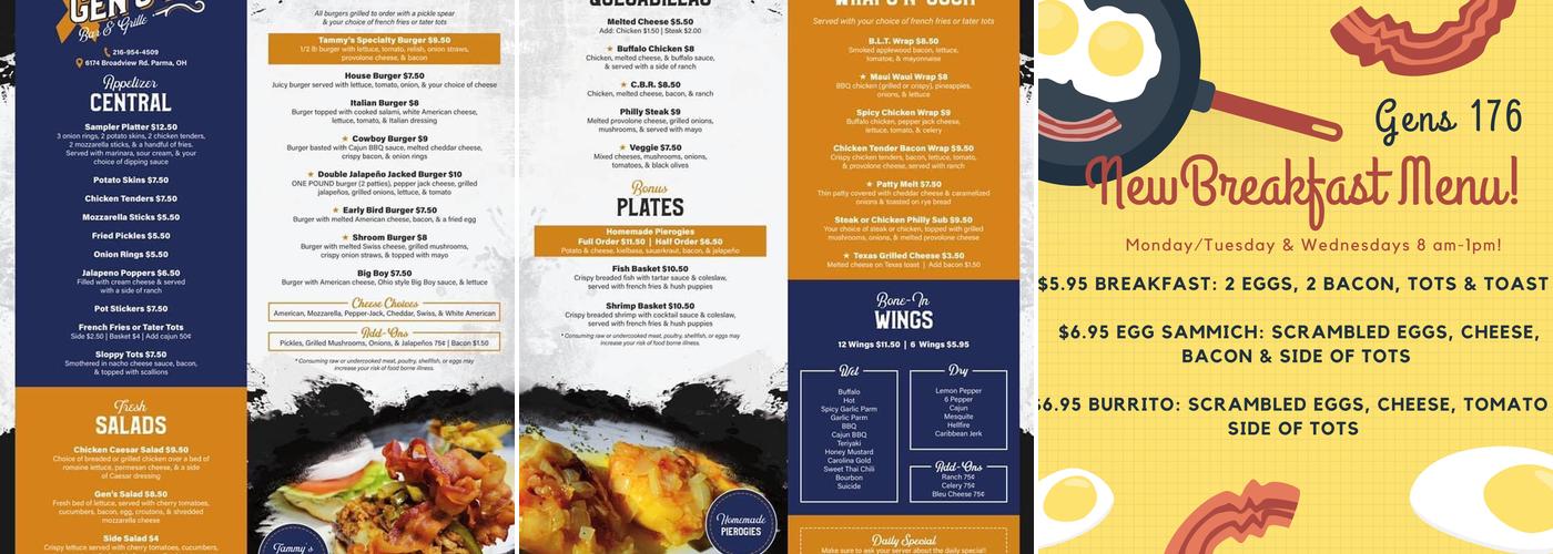 Tilly's Menu