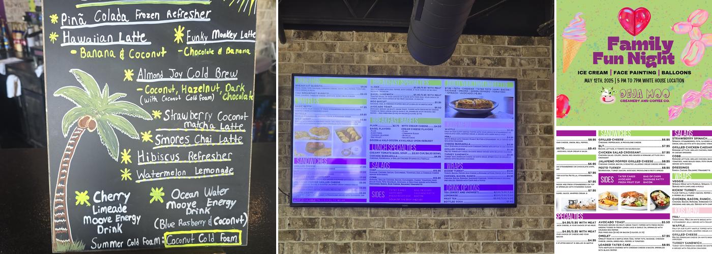 Deja Moo Menu
