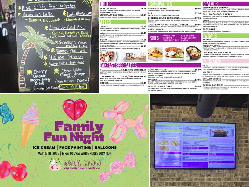 Deja Moo Menu