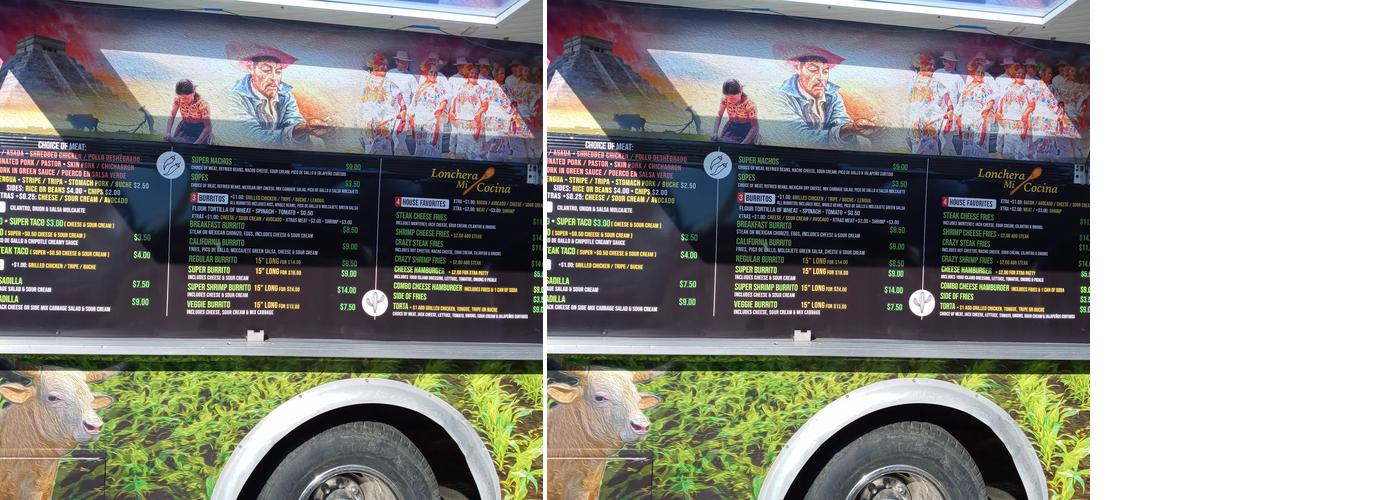 Lonchera mi Cocina Menu