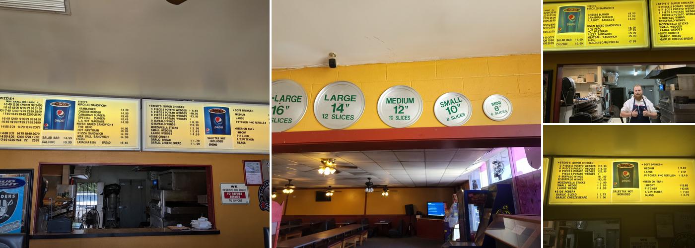 Steve's Pizza Menu