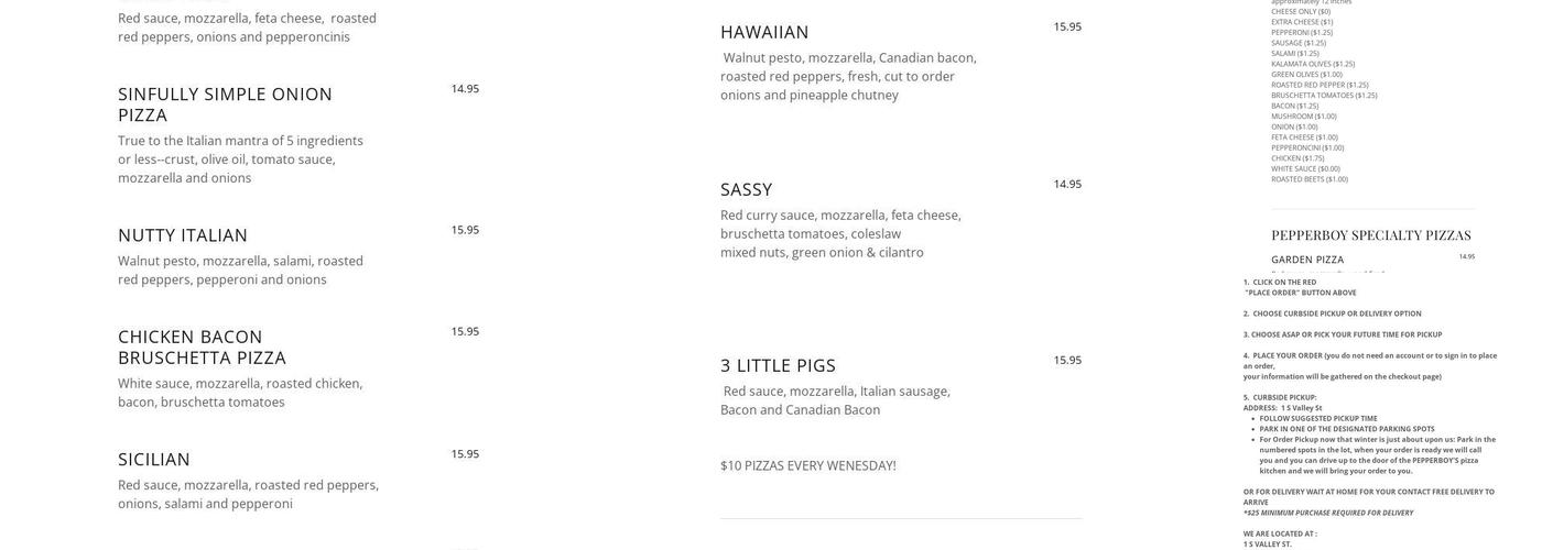 ThePepperboy.com Menu
