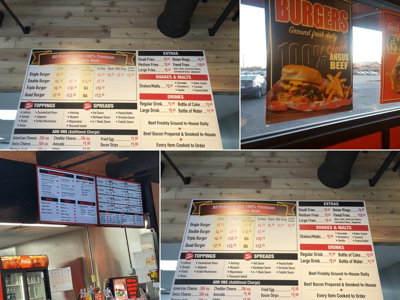 BurgerFiend Menu