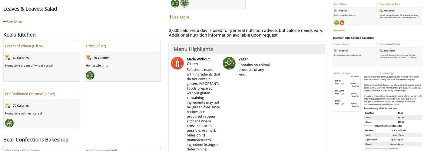 Mercer Fresh Food Company Menu