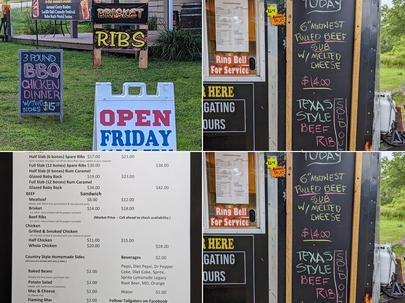 Tailgaters Barbecue Menu