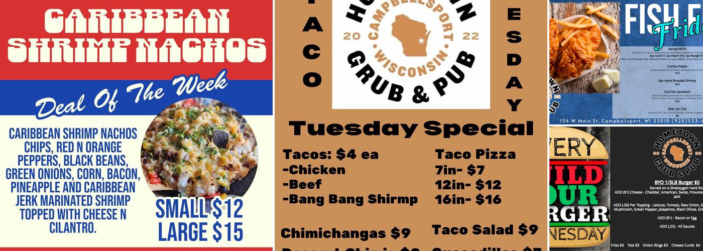 HomeTown Grub & Pub Menu