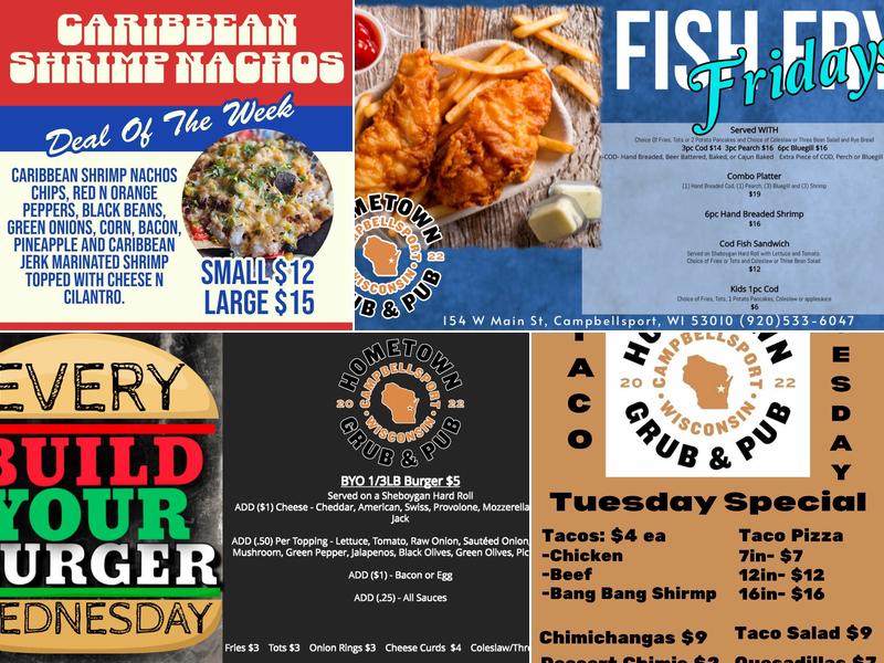 HomeTown Grub & Pub Menu