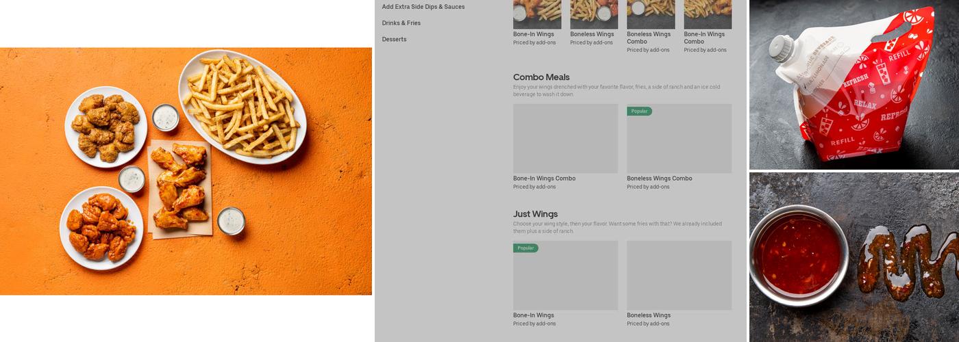 It's Just Wings Menu