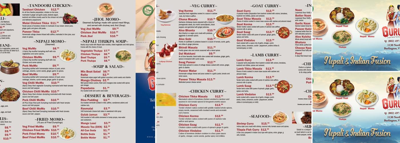 Gurung Restaurant Menu