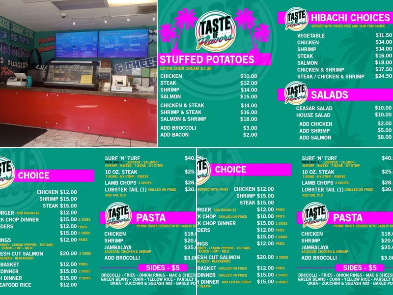 Taste of Flavors Menu