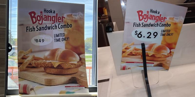 Bojangles Menu