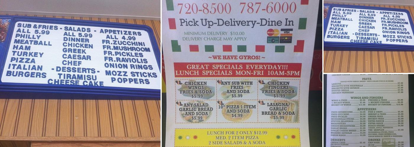 Cupid’s Wings Menu