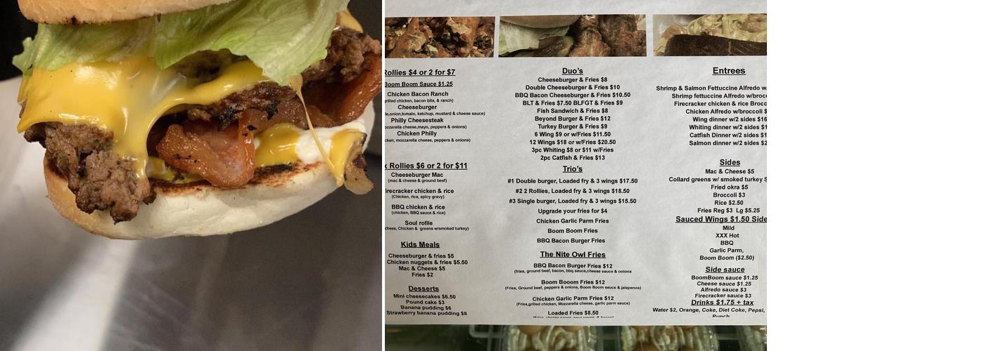 The Nite Owl Restaurant LLC Menu