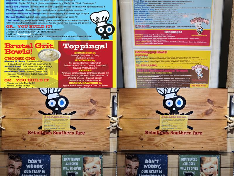 Bad Biscuit Menu
