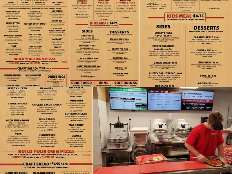 Rapid Fired Pizza Menu
