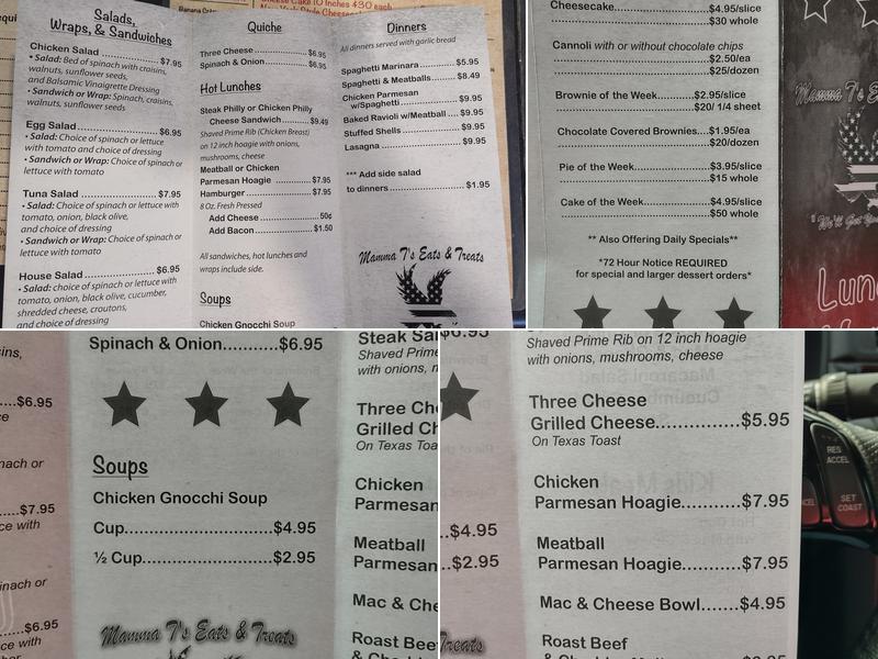 Mamma T's Eats and Treats Menu