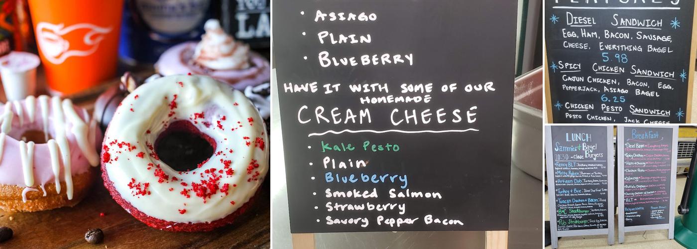 Diesel Donuts and Coffee Menu