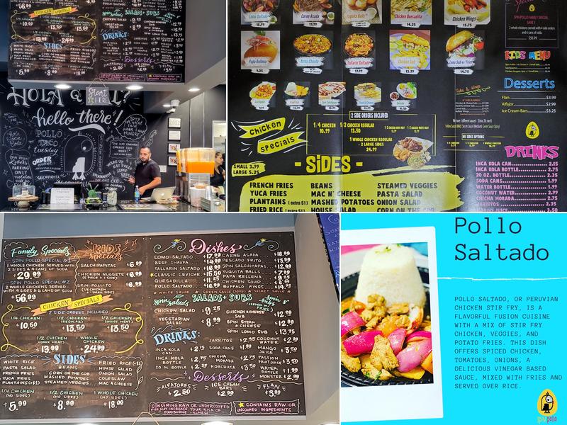 Spin Pollo Kingstowne Menu