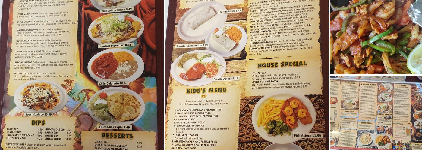 El Azteca Mexican Grill Menu