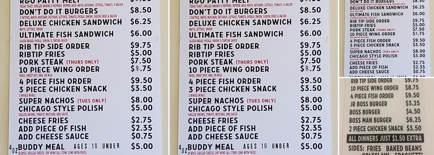 R&O Menu