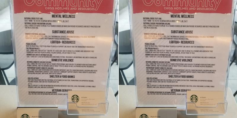 Starbucks Menu