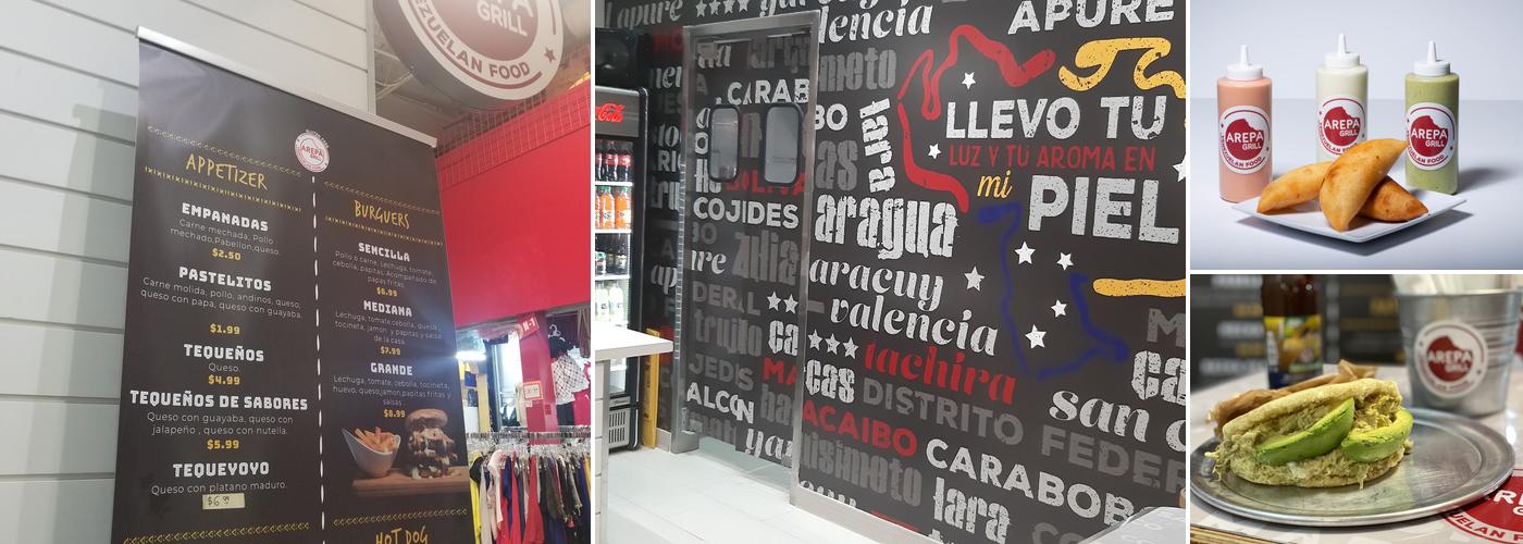 Arepa Grill plaza Fiesta Menu