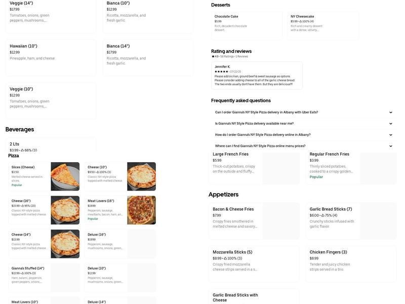 Dorethalicious Restaurant Menu