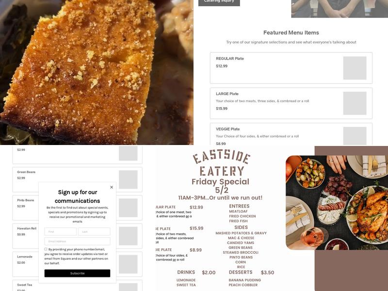 Eastside Eatery Menu