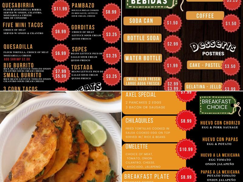 Taqueria Mi Sabino Menu