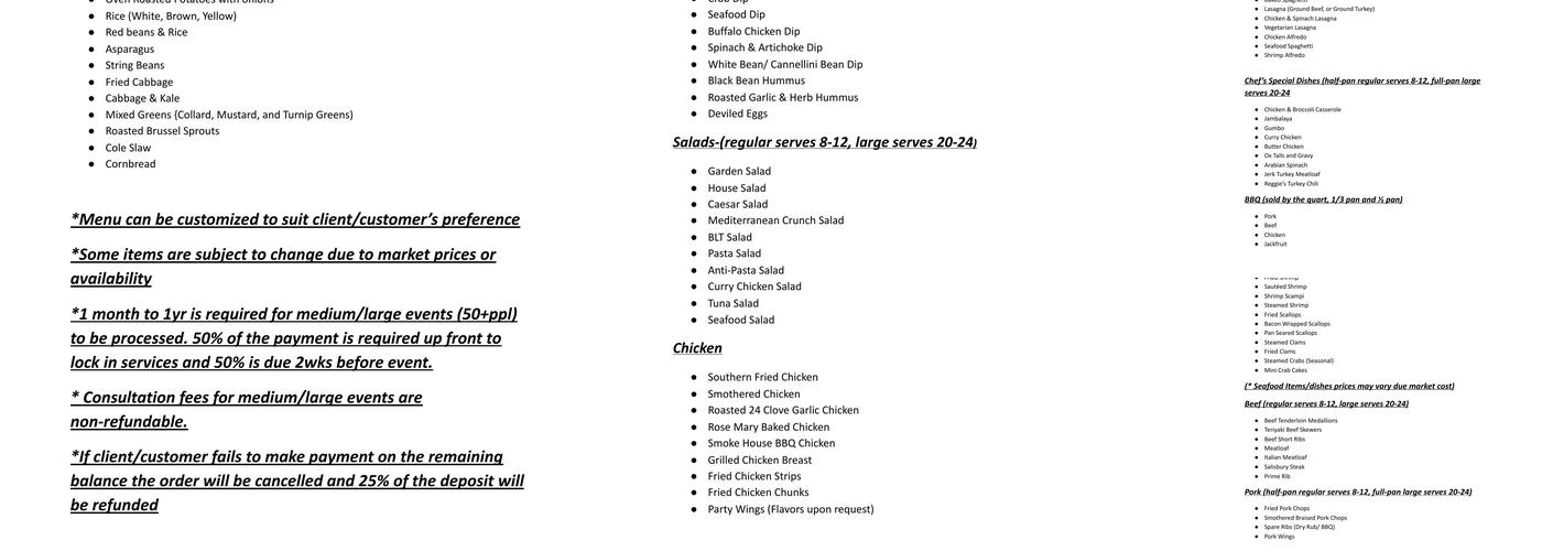 Hooks Lunchbox Menu