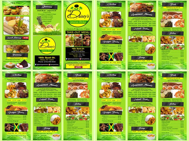 Dainty's Jamaican Kitchen Menu